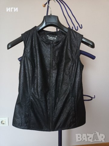 Елек от естествена кожа, снимка 2 - Елеци - 41766431