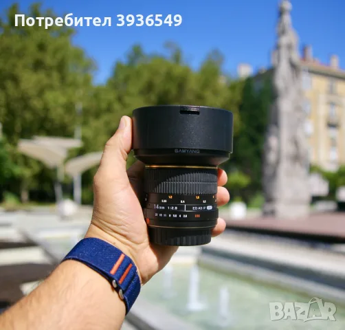 Обектив Samyang 14 2.8 ed as if Canon, снимка 5 - Обективи и филтри - 56073245