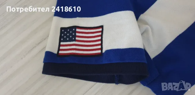 POLO Ralph Lauren USA Flag Pique Cotton Slim Fit Mens Size L  ОРИГИНАЛ! Мъжка Тениска!, снимка 10 - Тениски - 50436379