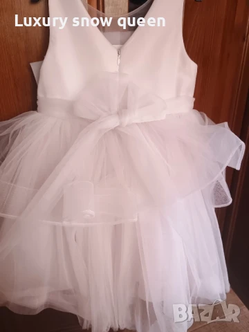 луксозна детска рокля 110см , снимка 3 - Детски рокли и поли - 50493650