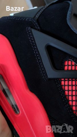 Nike Air Jordan 4 Red Thunder Нови Оригинални Мъжки Обувки Кецове Маратонки Размер 44 Номер 28см , снимка 4 - Кецове - 40535262