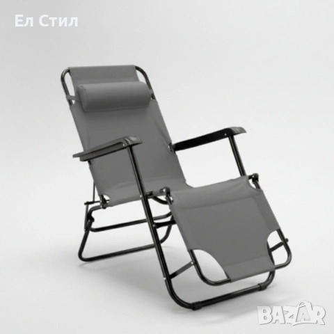 Сгъваем шезлонг с възглавница - стилен и функционален, снимка 4 - Други - 53827016