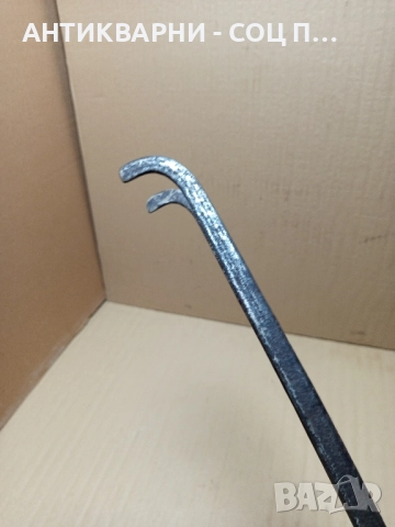 Стар Ръчно Кован Масивен Дилав За Огнища Камини Барбекюта. , снимка 6 - Антикварни и старинни предмети - 52578186