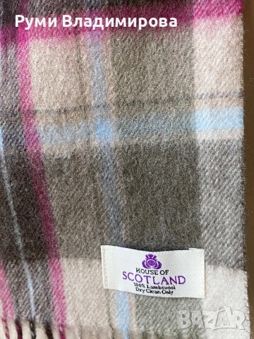 Кариран шал House of Scotland oт 100 % агнешка вълна, снимка 3 - Шалове - 53690812