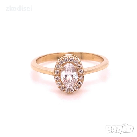 Златен дамски пръстен 2,20гр. размер:54 14кр. проба:585 модел:32136-3