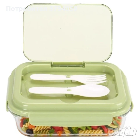 Кутия за обяд Cheffinger с 3 отделения, с включени вилица и лъжица – практично решение за храна , снимка 5 - Аксесоари за кухня - 53174546