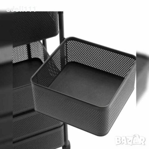 Домакински Органайзер Квадратен на Пет нива.Изцяло Метален на Колелца.Наличен в Черен и Бял цвят , снимка 7 - Други - 53596994