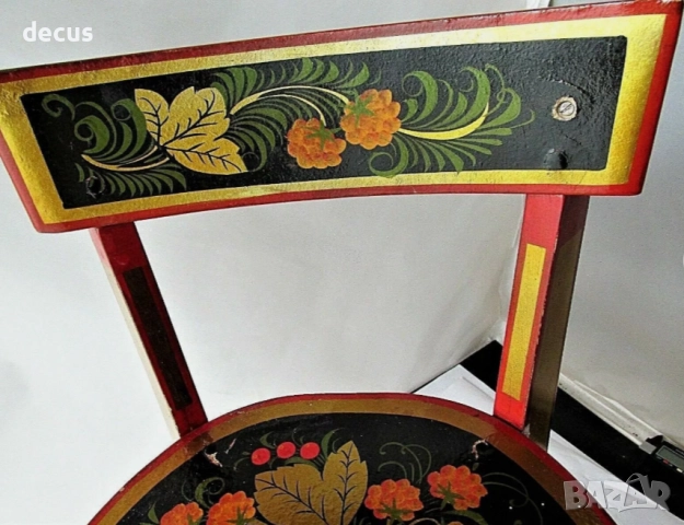 Оригинален съветски ръчно изработен детски стол, винтидж, снимка 9 - Антикварни и старинни предмети - 51456717