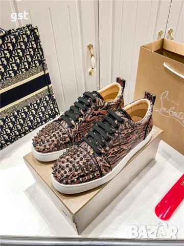 Уникални Редки Christian 💗 Louboutin Sneakers Мъжки дамски обувки гуменки Сникърси, снимка 1