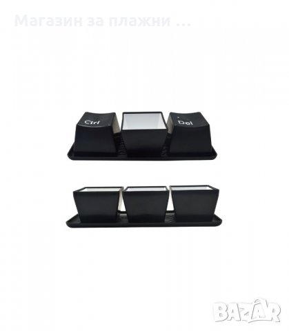 ОРИГИНАЛЕН КОМПЛЕКТ ЧАШИ И ПОДНОС С IT ДИЗАЙН CTRL ALT DEL - код 0652, снимка 2 - Сервизи - 34076397