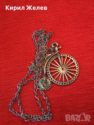 ПОСРЕБРЕНО РЕТРО ВИНТИДЖ АРТ КОЛИЕ МЕДАЛЬОН с ВЕРИЖКА 25174, снимка 9 - Колиета, медальони, синджири - 35308001