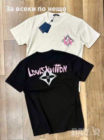 Louis Vuitton Мъжка Памучна Тениска👕Мъжка Блуза С Къс Ръкав Луис Витон - 2 Цвята Код VL-172, снимка 2 - Тениски - 52917440