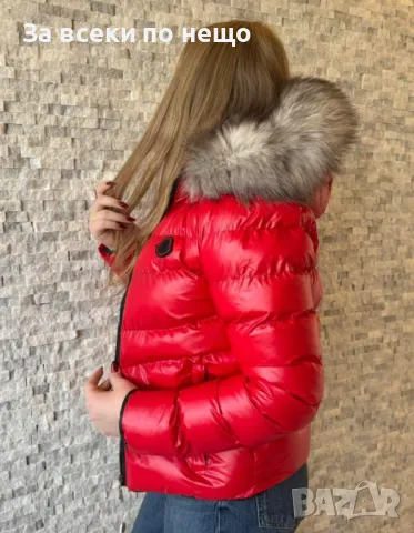 Дамско зимно яке с естествен пух на качулката Moncler🔝Philipp Plein Код D1539, снимка 5 - Якета - 48351375