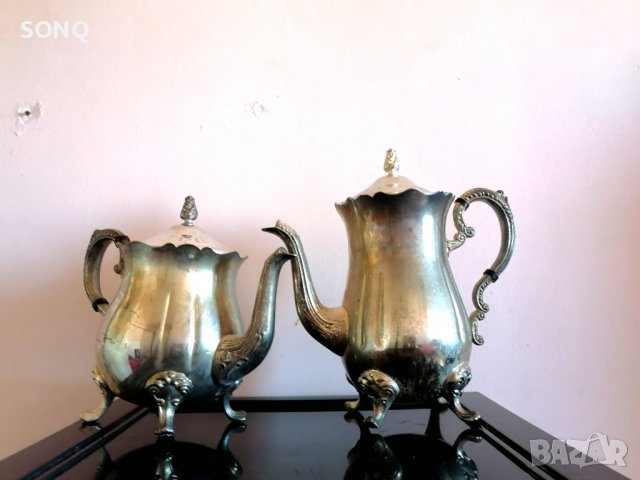 Страхотен Стар Посребрен Сервиз, снимка 8 - Антикварни и старинни предмети - 40199675