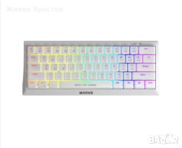 Механична Геймърска Клавиатура Marvo KG 962 White, снимка 2 - Клавиатури и мишки - 56163173