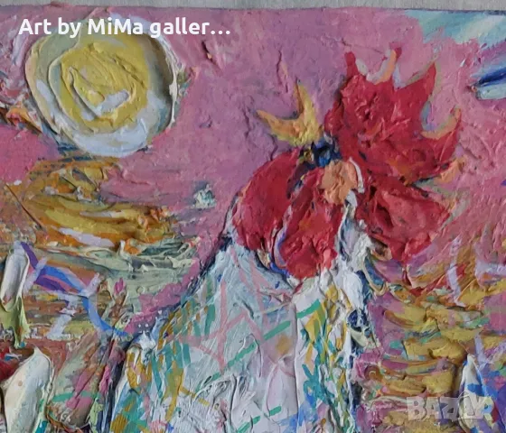 Бяло петле - картина, Art by MiMa painting, снимка 1