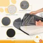 KYG Кучешко легло с размер L, до 34 кг, 90 * 70 * 20 см, бяло и сиво, снимка 7