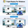 Нова USB C докинг станция с двоен монитор и 2 HDM/100W PD/лаптоп, снимка 4