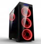 Кутия за компютър Makki 8872-Red-4F Черна ATX Middle Tower, снимка 1 - Захранвания и кутии - 34005012