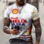 Качествена тениска фанелка с емблеми и надписи Motul Shell Castrol Champion , снимка 2
