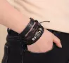 Винтидж мъжки сет кожени гривни с бохо елементи., снимка 4