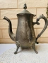 Красив посребрен чайник от Англия с цветя, снимка 1