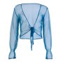 Къса тюлена блуза цвят петрол 3611, снимка 1