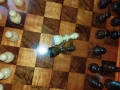 Шах-табла48/48 с дървени фигури и пулове, снимка 3