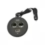 Разклонител за запалка с 2 гнезда и USB порт 120 W, снимка 1