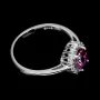 Сребърен пръстен с естествен розов топаз и цирконий, снимка 3
