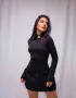 Черна елегантна дамска рокля , снимка 2