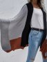 Дамска широка модна жилетка с цветни блокове - 023, снимка 3
