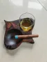 Арт пепелник за пури с място за чаша, снимка 5