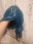 Тъмно синя перука до рамене, снимка 9