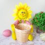 2746 Декоративна кошничка за великденски яйца Слънце, снимка 1 - Декорация за дома - 35879825