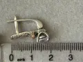 Руски сребърен ажурен комплект обеци и медальон , снимка 9