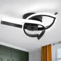 Модерна черна LED таванна лампа 30 W, 6500 K, 37 x 37 см, снимка 1