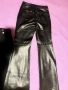 Черен лъскав кожен панталон "MNG", размер S-M, снимка 3