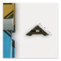 Предпазни ъгли за книги, албуми, тефтери, 17x17мм, 20бр, снимка 2