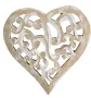 Декоративно дървено сърце, 14x15x2,5 см, снимка 2