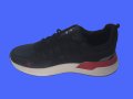 Водоустойчиви маратонки за мъже в черен цвят с червен акцент и бяла подметка, снимка 5