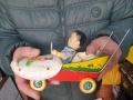 стара метална играчка /кукла в метална детска количка / , снимка 16