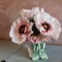 🌷 Ръчно изработена цветна аранжировка в бяло и розово от арт ателие Lollipop, снимка 9