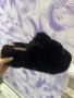 Дамски Черни Пухени Чехли , снимка 2