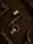 Tritium-BetaLight - Ръчно изработен Steampunk ключодържател със самосветеща тритиева ампула, снимка 2