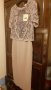 Маркова рокля с бродирани камъни в цвят пепел от роза, снимка 9