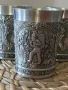 Старини чашки от релефен калай. Германия., снимка 4