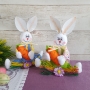 2739 Великденска украса Зайче с морков, снимка 3