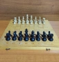 Шах с дървени фигури дъска 35 х 35 см, снимка 1