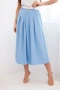 Дамска вискозна пола с колан и плисета, 7цвята , снимка 3
